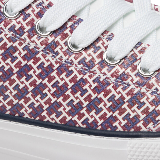 Tommy Hilfiger Scarpe da ginnastica Tommy Hilfiger Lowcut Lace-Up Sneaker T3A9-32289-0753 S White/Bordeaux X665