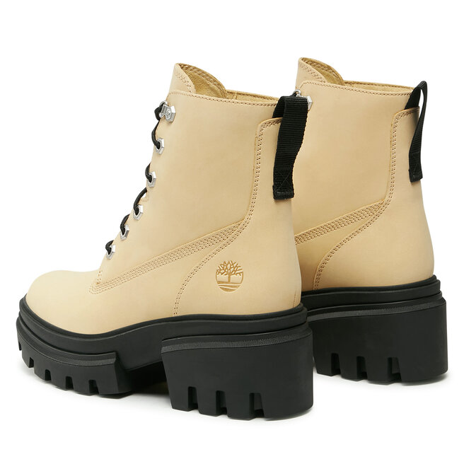 Timberland Polokozačky Timberland Everleigh Boot 6In Laceup TB0A61PZEF61 Light Yellow Nubuck