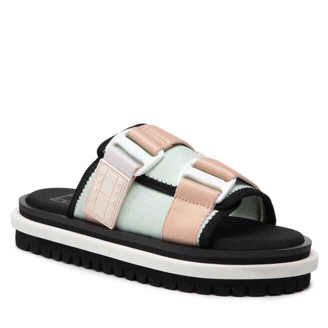 Șlapi Tommy Jeans Flatform Webbing Sandal EN0EN01802 Oxygen L4T EN0EN01802 imagine noua