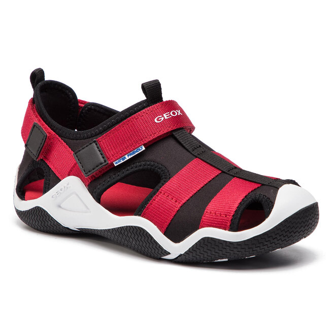Sandalias Geox J Wader A J9230A 01554 C0048 S Black Red zapatos.es
