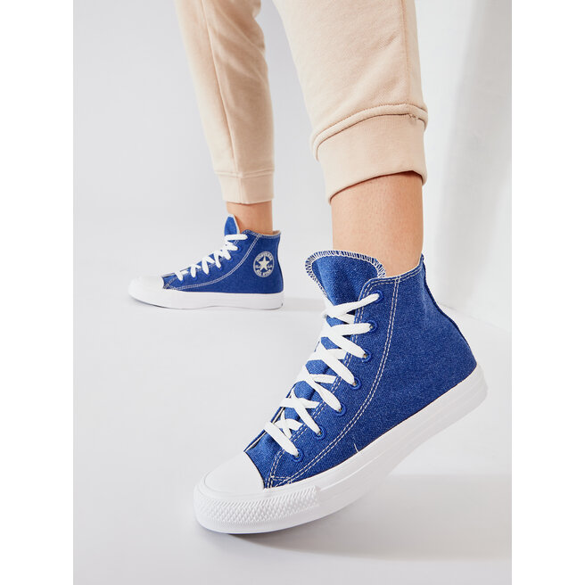 Converse Sneakers aus Stoff Converse Ctas Hi 166741C Rush Blue/Natural/White