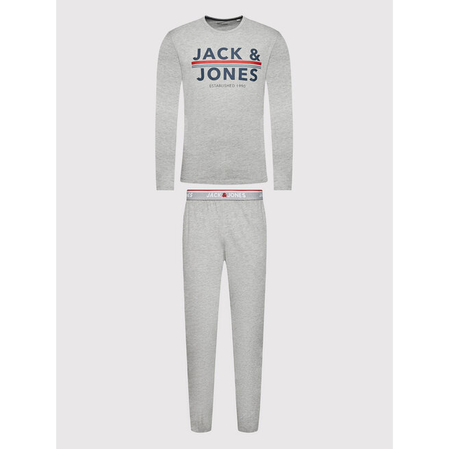 Jack&Jones Pižama Jack&Jones Ron 12212542 Light Grey Melange