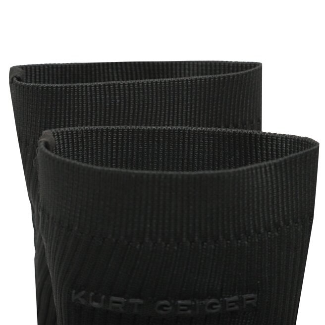 Kurt Geiger Polokozačky Kurt Geiger London Knit Sock 9106601609 Blk/White