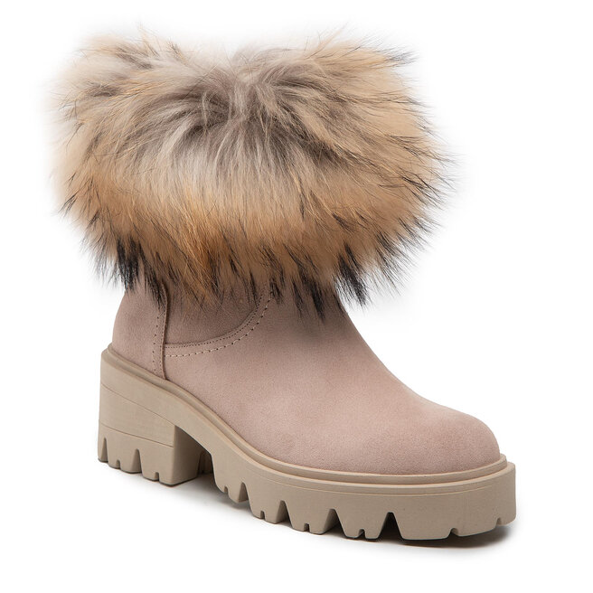 Botine R.Polański 1403 Beżowy Zamsz