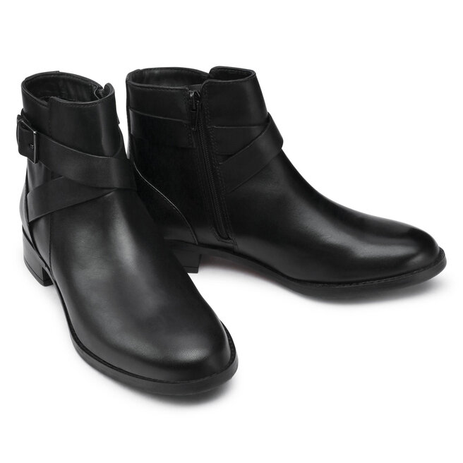 Clarks Bokacsizma Clarks Hamble Buckle 261510084 Black Leather