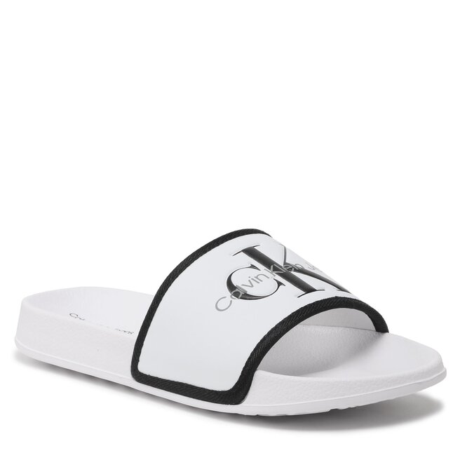 Calvin Klein Jeans Papucs Calvin Klein Jeans Logo V3B0-80630-1172 S White/Black X002