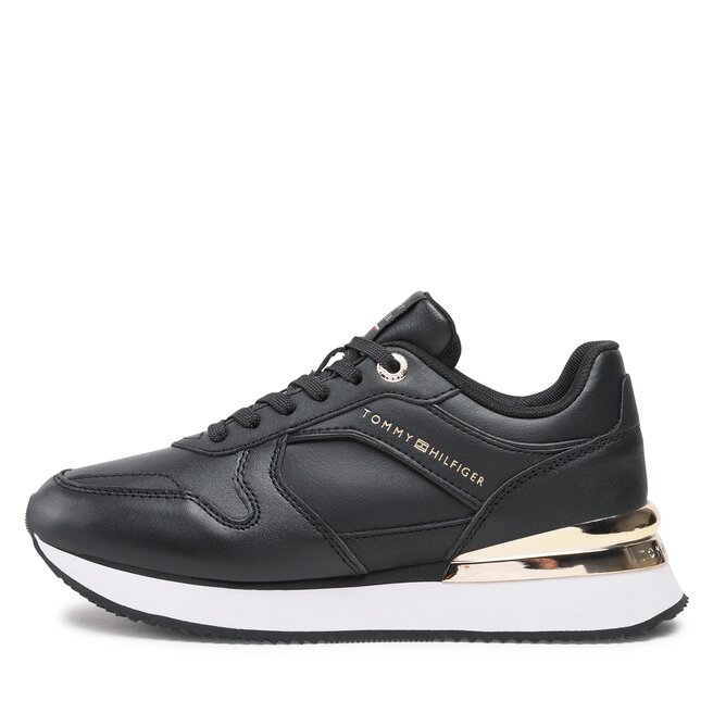 Tommy Hilfiger Sportcipő Tommy Hilfiger Elevated Feminine Leather Runner FW0FW07108 Black BDS