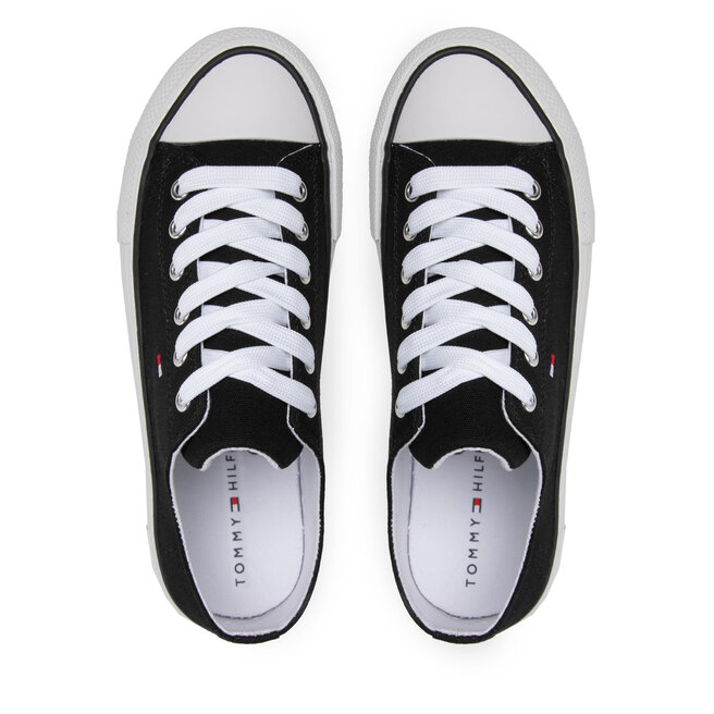 Tommy Hilfiger Bambas Tommy Hilfiger Low Cut Lace-Up Sneaker T3A4-32118-0890 S Black 999