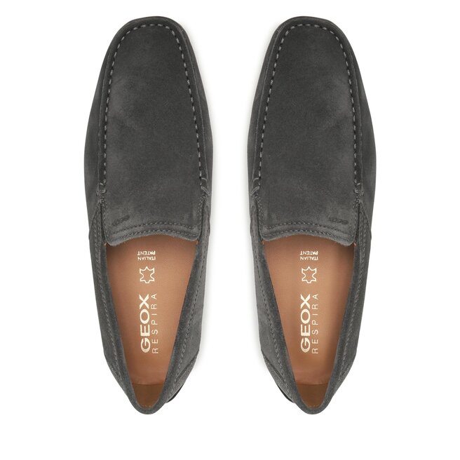 Geox Jungen Mokassins U Moner V – Aus Veloursleder, Mit Gummizug, Lässig & Bequem