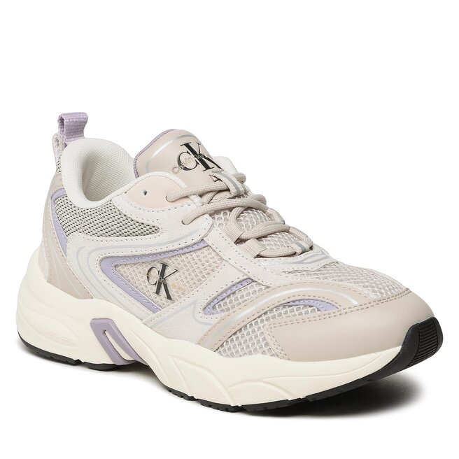 Calvin Klein Jeans Сникърси Calvin Klein Jeans Retro Tennis Su-Mesh wN YW0YW00891 Eggshell/Lavender Aura ACF