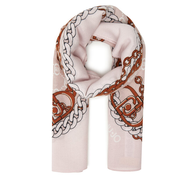 Chusta Liu Jo Ecs Foulard Logo Me 2F5073 - Różowy
