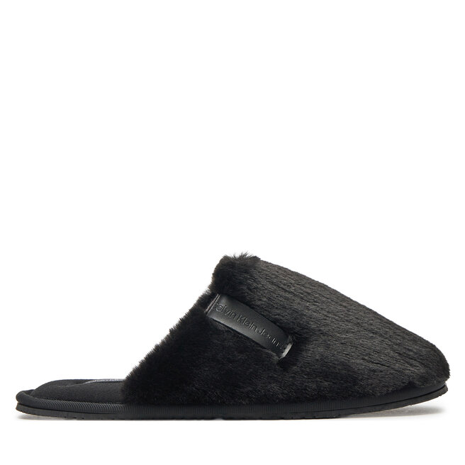 Kapcie Calvin Klein Jeans Hotel Slipper Fur After Glow - Czarny