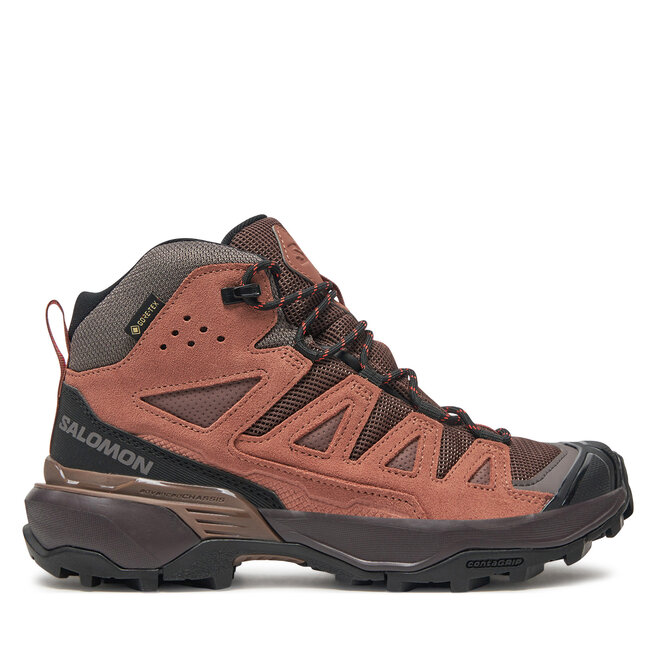 Trekkingi Salomon X Ultra 360 Leather Mid Gore-Tex - Brązowy