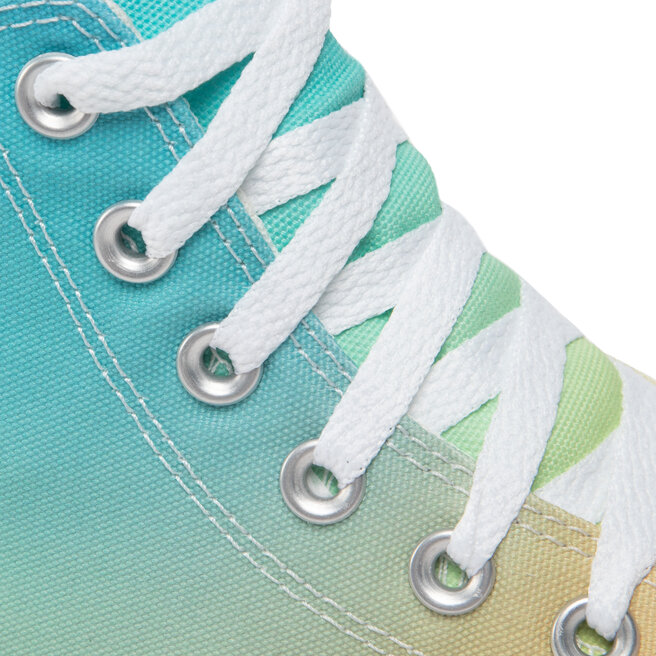 Converse Sneakers aus Stoff Converse Ctas Hi A00545C Citron Zest/Baltic Blue/White