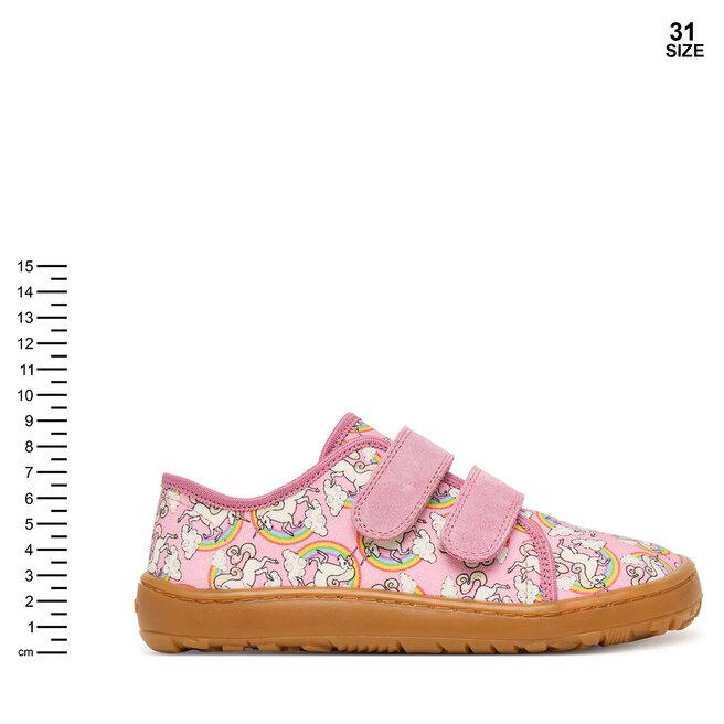 Kapcie Froddo Barefoot Canvas G1700440-12 D Różowy - dziewczęce