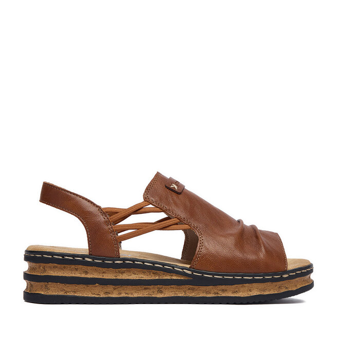 Sandały Rieker CEO-62962-22 Brązowy - kobiece