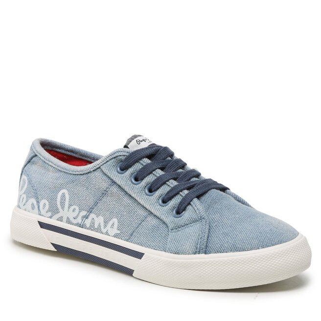 Teniși Pepe Jeans Brady Denim W PLS31438 Factory Blue 560