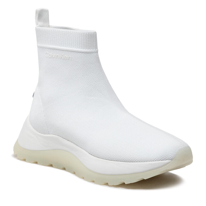 Sneakers Calvin Klein 2 Piece Sole Sock Boot-Knit HW0HW01338 Ck White YAF Boot-Knit imagine noua gjx.ro