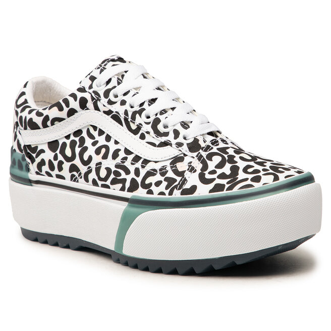 Zapatillas de tenis Vans Skool Stacked VN0A4U154TJ1 (Uv Ink) Leopard/True Wht • Www.zapatos.es