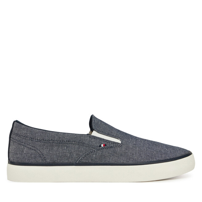 Tenisówki Tommy Hilfiger Th Hi Vulc Low Slip On Ch - Niebieski