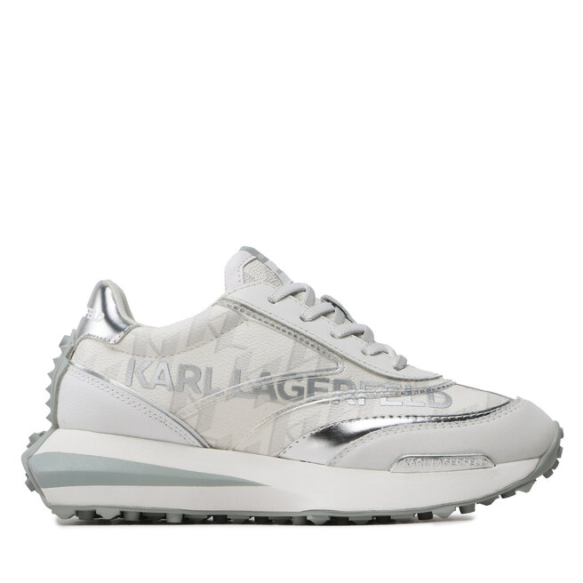 KARL LAGERFELD Sneakers KARL LAGERFELD KL62928 Lt Grey Lthr/Textile W/White
