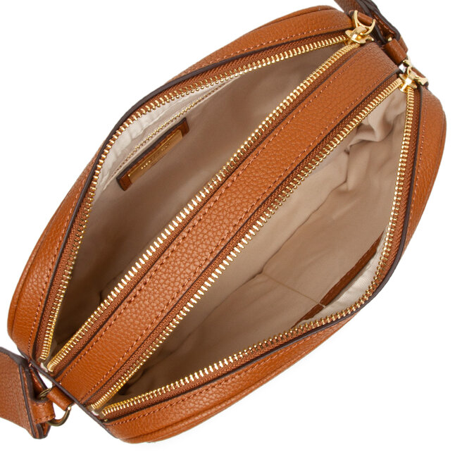 Lauren by Ralph Lauren Carrie 24 Tan Leather Cross-body Bag in