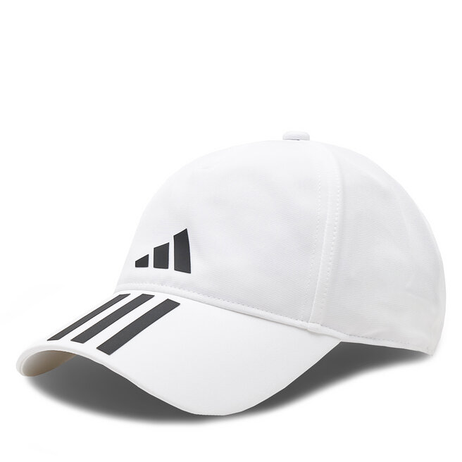 Czapka z daszkiem adidas 3-Stripes AEROREADY Running Training Baseball Cap - Biały