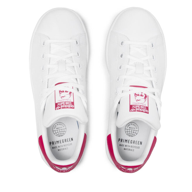 adidas Pantofi adidas Stan Smith J FX7522 Ftwwht/Ftwwht/Bopink