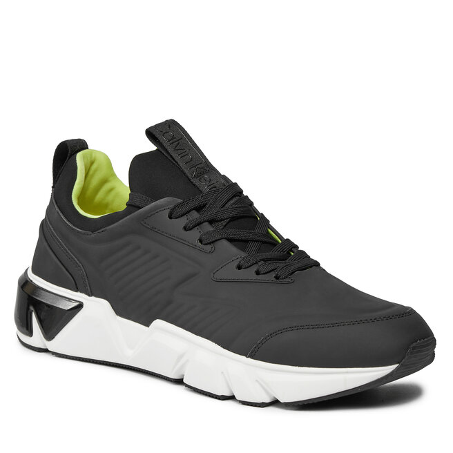 Sneakers Calvin Klein Low Top Lace Up Lth HM0HM00317 Black Lime