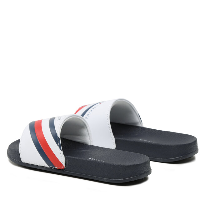 Tommy Hilfiger Papucs Tommy Hilfiger Stripes Pool Slide T3B0-32932-1172 M White 100