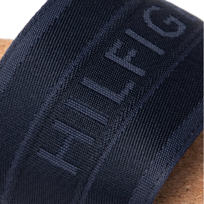 Tommy Hilfiger Papucs Tommy Hilfiger Webbing Cork Pool Slide FW0FW06525 Desert Sky DW5