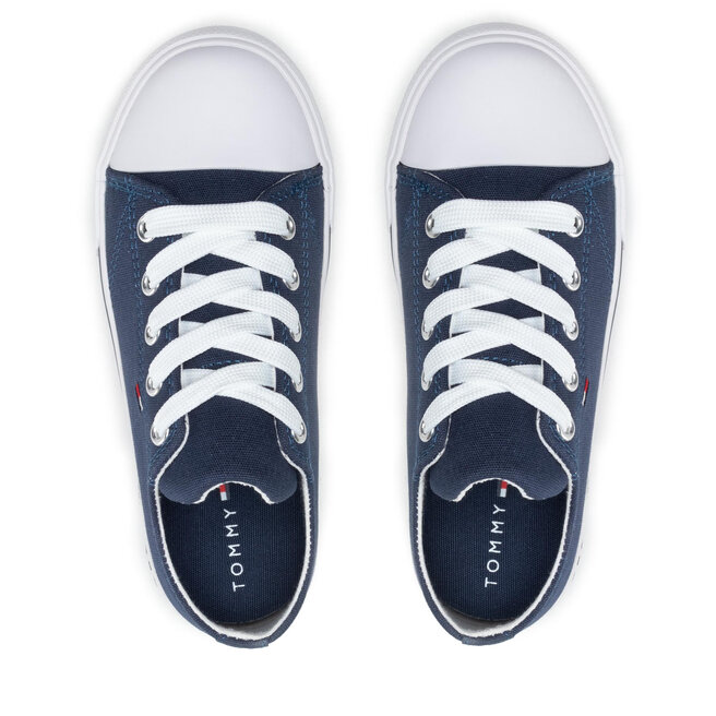 Tommy Hilfiger Teniși Tommy Hilfiger Low Cut Lace-Up Sneaker T3X4-30692-0890 M Blue 800