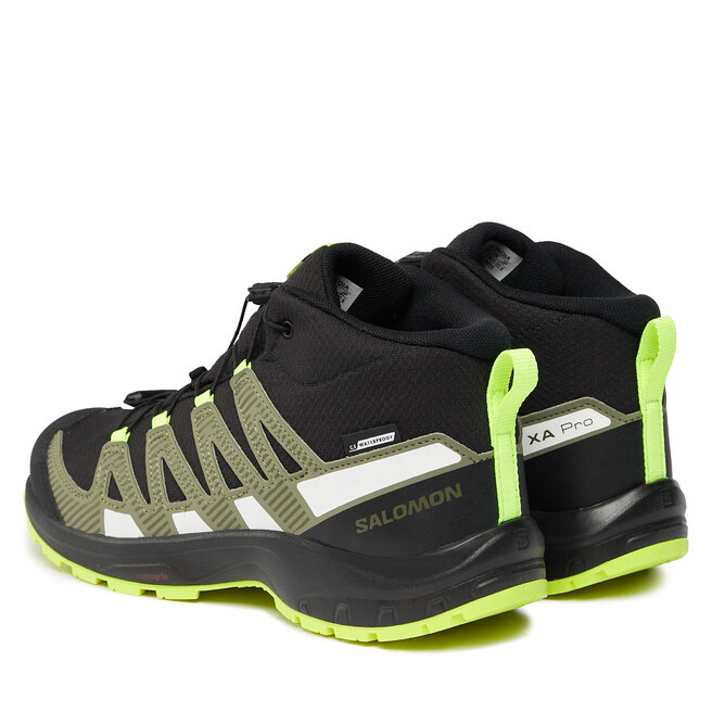 Salomon Bakancs Salomon Xa Pro V8 Mid Climasalomon™ Waterproof L47289400 Black/Deep Lichen Green/Safety Yellow