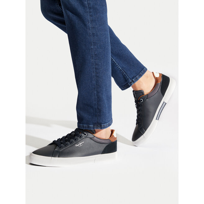 Tenisówki Pepe Jeans Kenton Court PMS30839 Granatowy - męskie