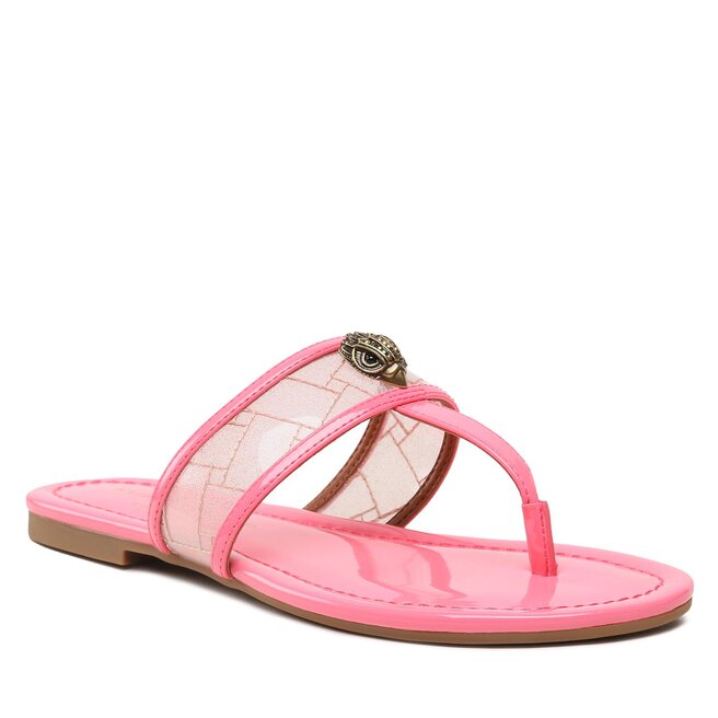 Flip flop Kurt Geiger Kensington Vinyl T-Bar 9797798979 Pink epantofi.ro imagine noua