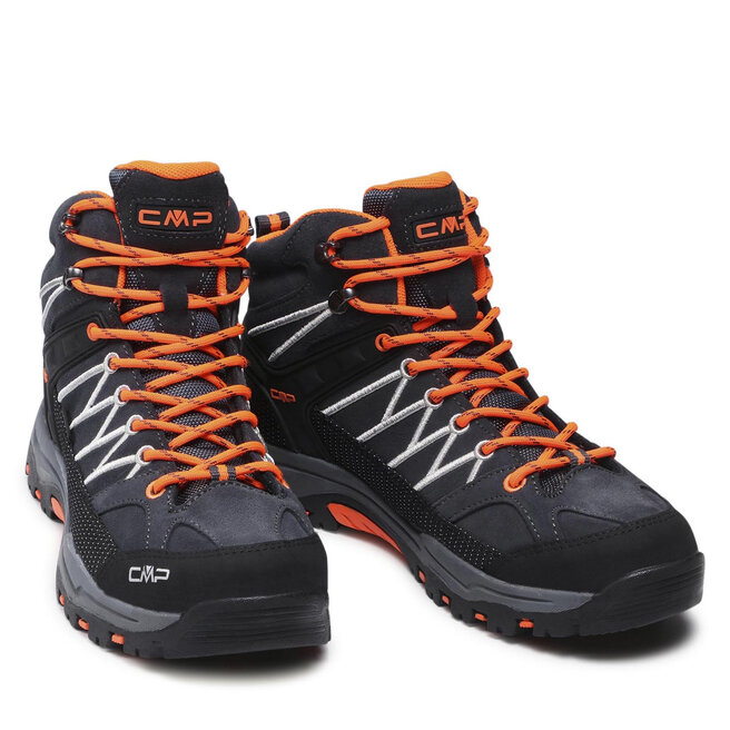 CMP Bakancs CMP Kids Rigel Mid Trekking Shoe Wp 3Q12944J Antracite/Flash Orange 47UG
