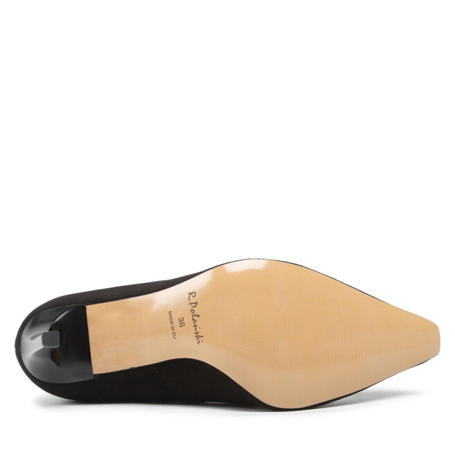 R.Polański High Heels R.Polański 1572 Czarny Zamsz