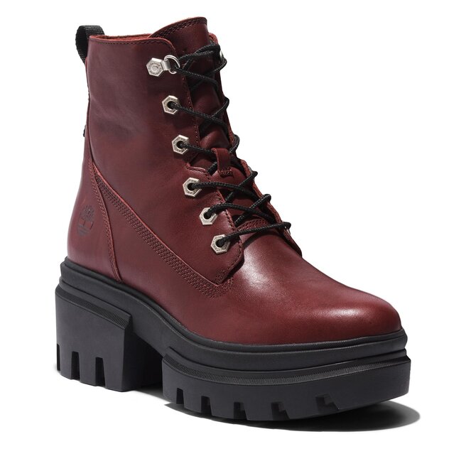 Timberland Bokacsizma Timberland Everleigh Boot 6In Laceup TB0A41U6C601 Burgundy Full Grain