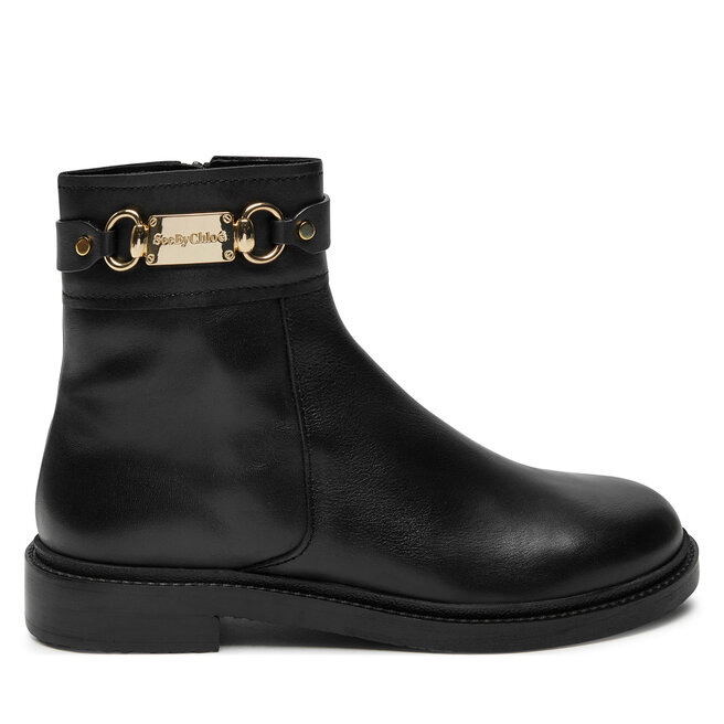 Botki See By Chloé Signature - Czarny
