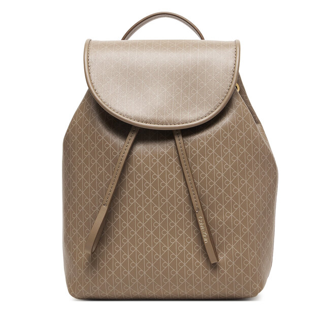 Plecak Calvin Klein Emblem Aop Mini Backpack LV04F3507G Beżowy -