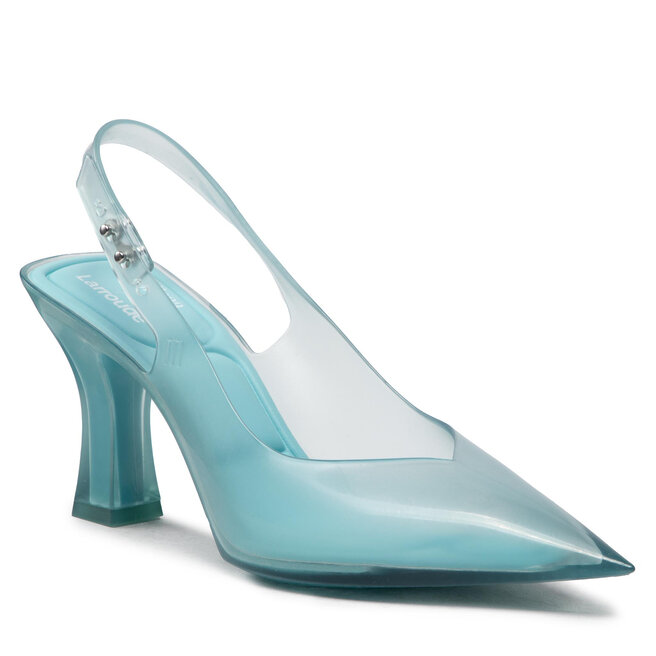Sandale Melissa Slingback Heel + Larroude 33606 Blue AC615
