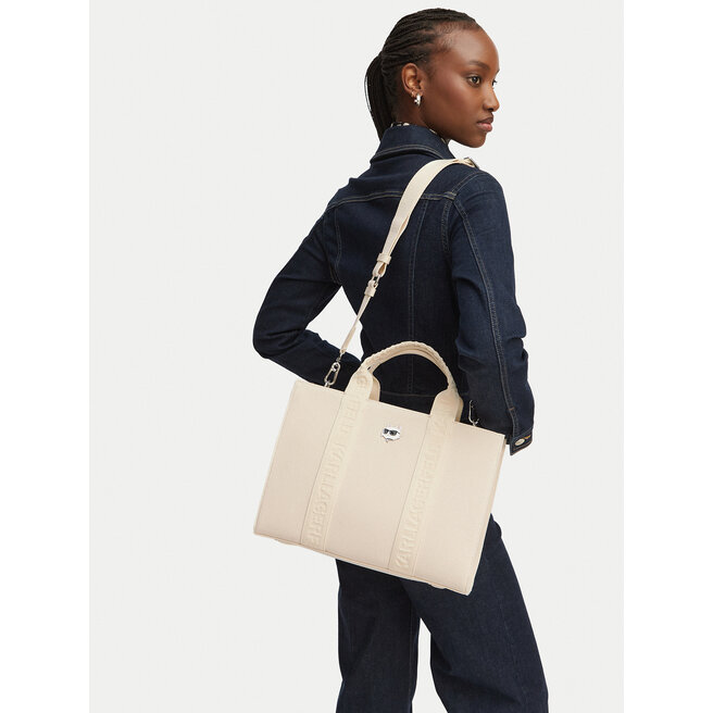 Torebka KARL LAGERFELD B2W50090 Kremowy -