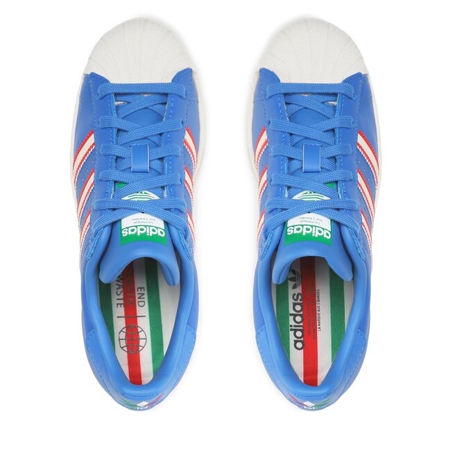 Chaussures adidas Superstar J HQ9966 Broyal/Owhite/Red | chaussures.fr