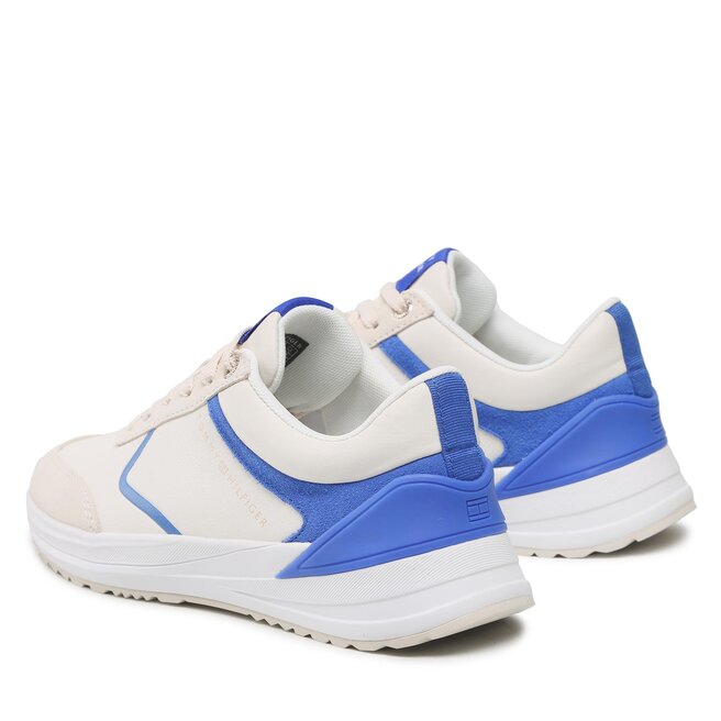 Tommy Hilfiger Sneakers Tommy Hilfiger Runner With Heel Detail FW0FW06621 Ecru YBL