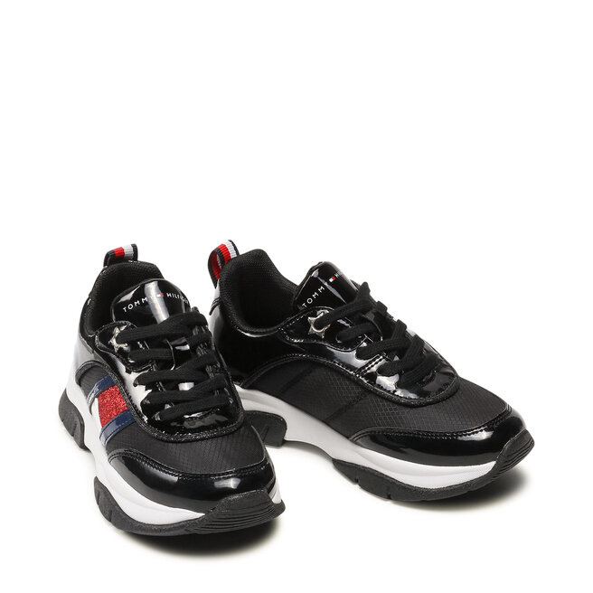 Tommy Hilfiger Sneakers Tommy Hilfiger Low Cut Lace-Up Sneaker T3A4-31179-1022 M Black 999