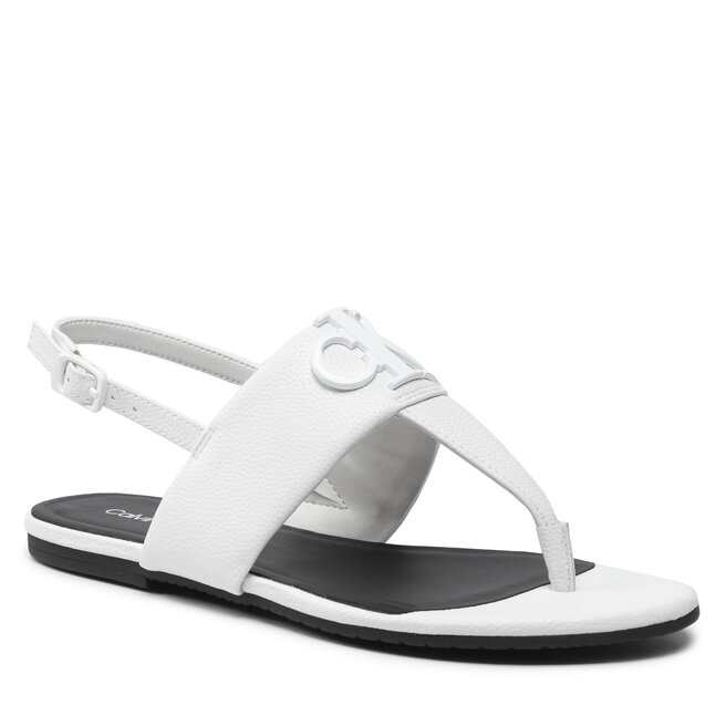 Sandale Calvin Klein Jeans Flat Sandal Hw Lth 2 YW0YW00544 Bright White YAF