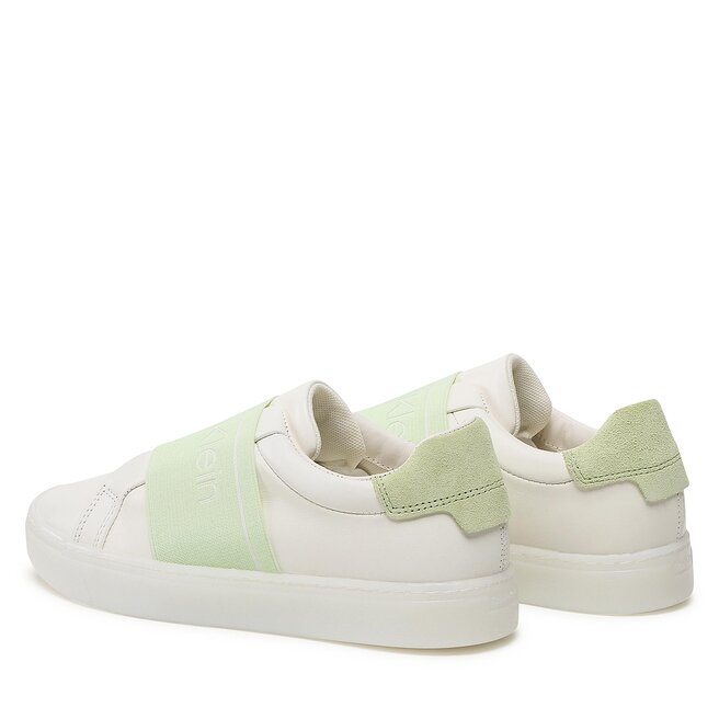 Calvin Klein Sneakers Calvin Klein Clean Cupsole Slip On-He HW0HW01416 Marshmallow/Spirit Green 01U