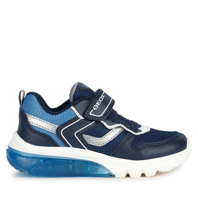 Geox J Grayjay C Kids' Sneakers - Navy/Royal Textile, Breathable Sole, For Ages 3+ - View #4