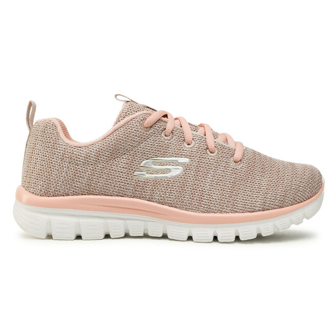 Skechers Boty Skechers Twisted Fortune 12614/NTCL Natural/Coral