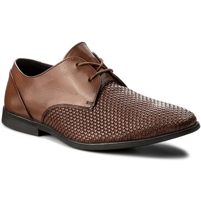 P buty Clarks Bampton Weave 261321847 Tan Leather eobuwie .pl